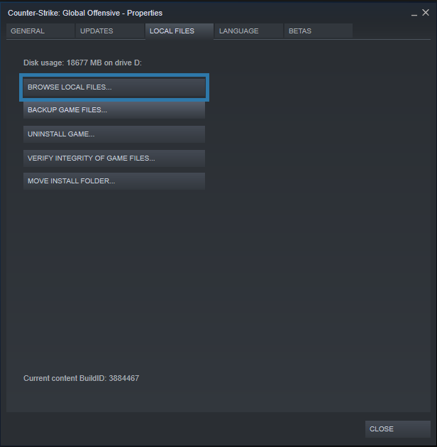 Click BROWSE LOCAL FILES